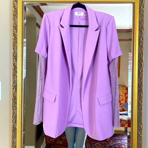 N1 Los Angeles Blazer with Rhinestone Sleeves - Picture 3 of 7